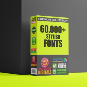 60,000 Stylish Fonts